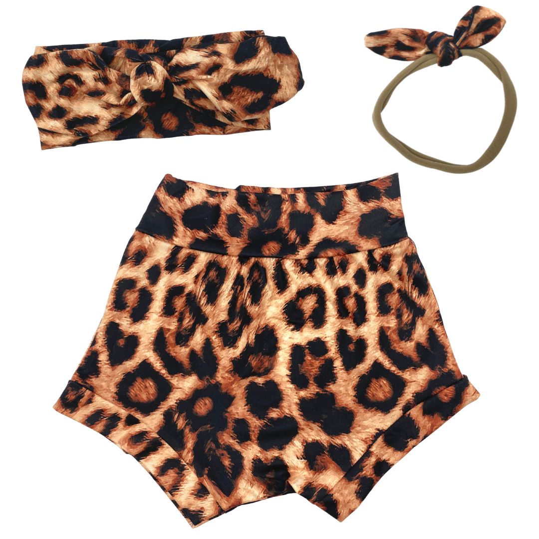 Leopard Bummies & Head Bows