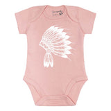 Little Chieftess | White on Pink Bodysuit