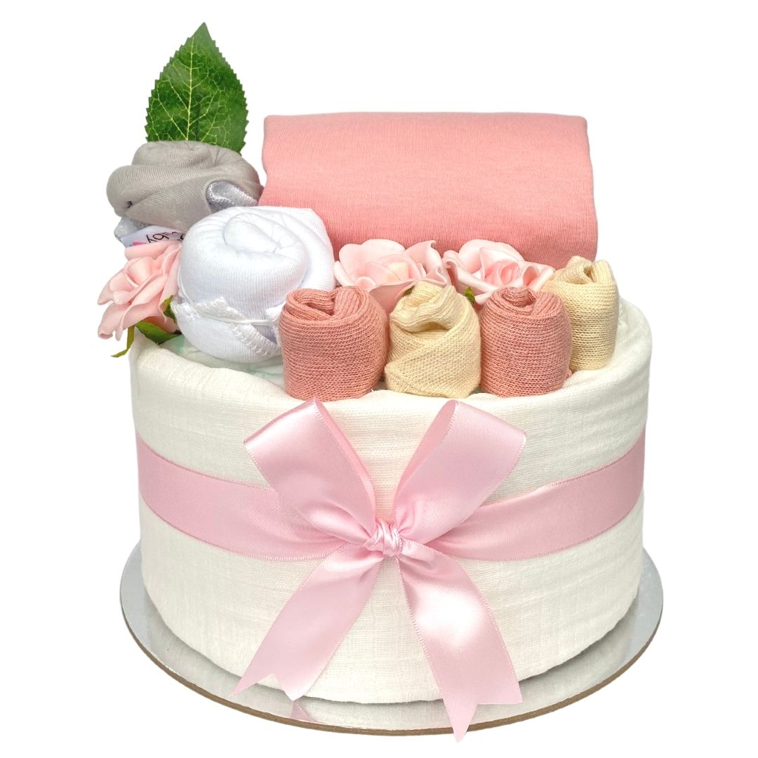 Newborn Baby Girl Nappy Cake