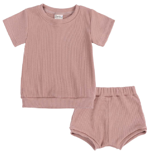 Ribbed Set | Dusty Pink | Girls Clothes & Outfits in Australia ...