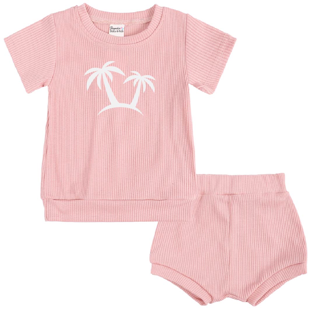 Palm Tree Ribbed Set | 4 Colours