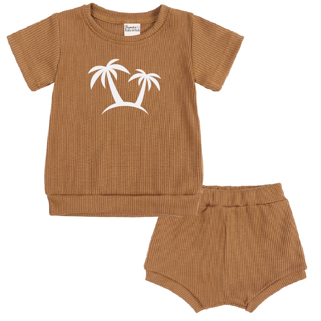 Palm Tree Ribbed Set | 4 Colours