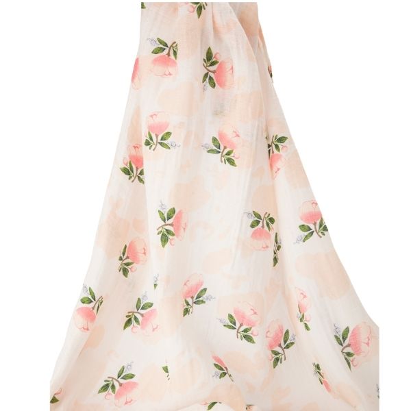 Peony Floral Muslin Wrap