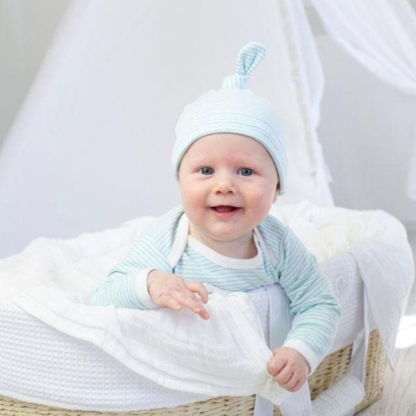 Pinstripe Blue Long Sleeve Bodysuit