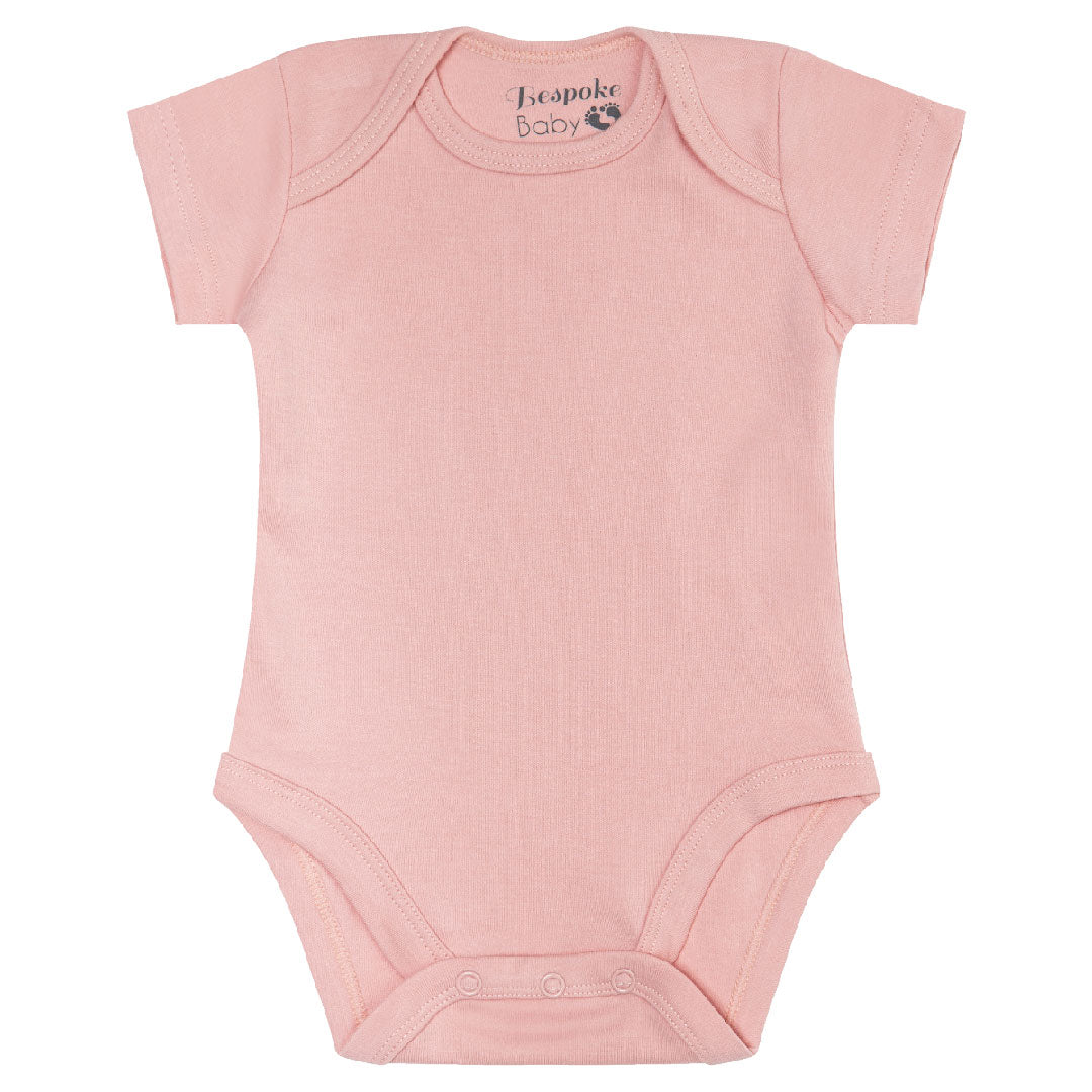 Plain Pink Short Sleeve Bodysuit