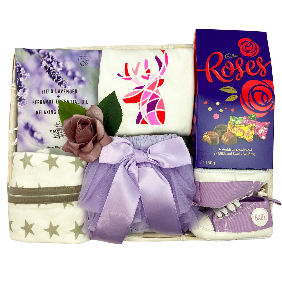 Pretty Purples Girl Baby Hamper