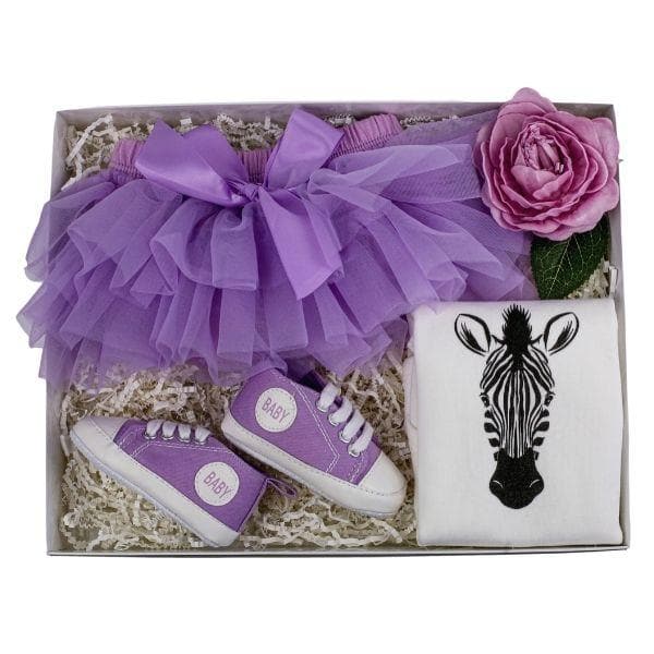 Purple Tutu Baby Girl Gift Box