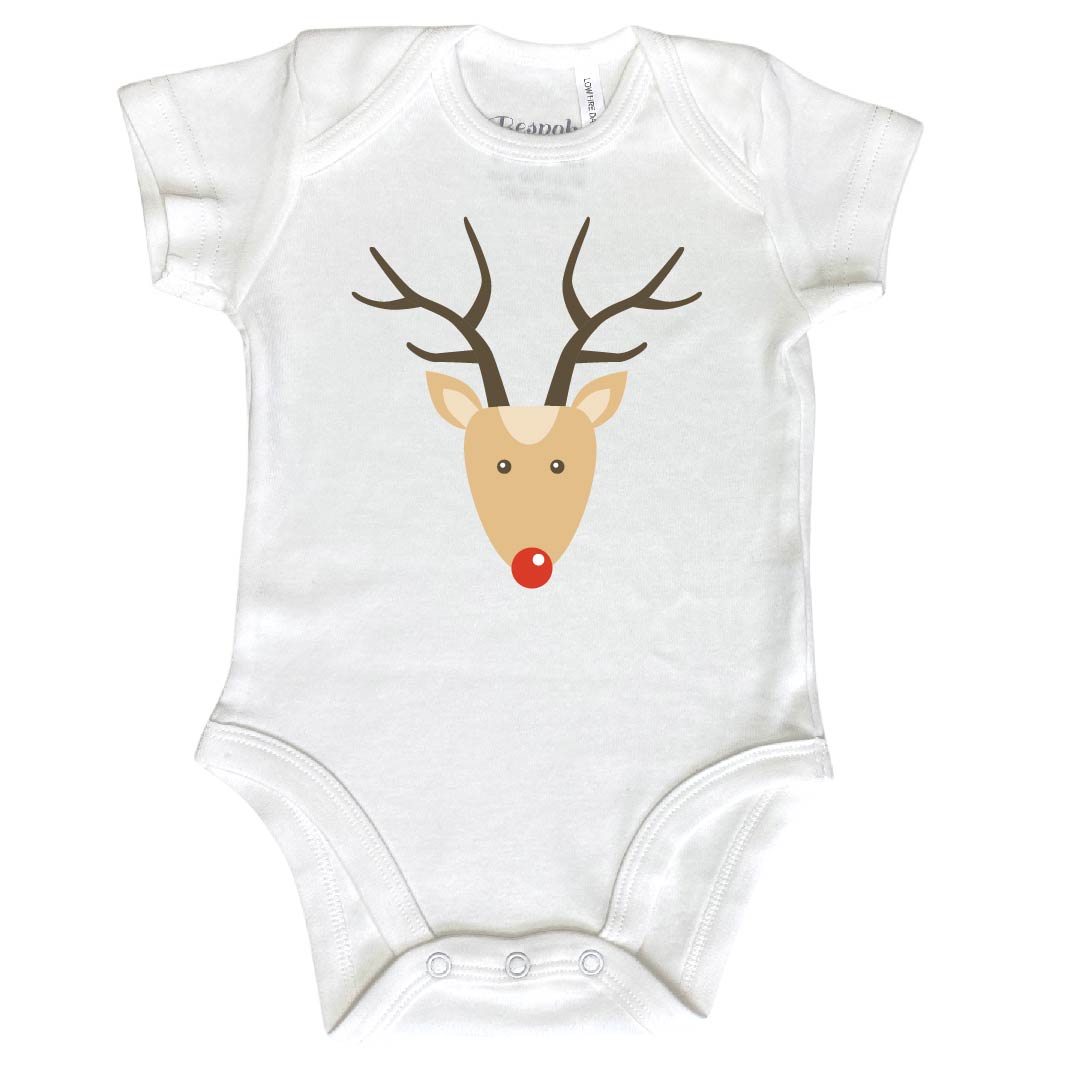 Christmas Reindeer Christmas Baby Bodysuits Outfits – Bespoke