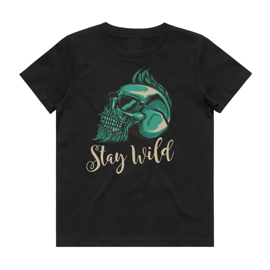 Stay Wild Skeleton Head Tee | 2 Colours