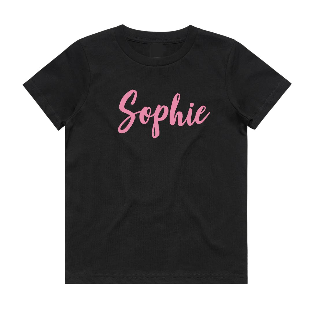 Name Tee | Personalised Style 1 | Black or White