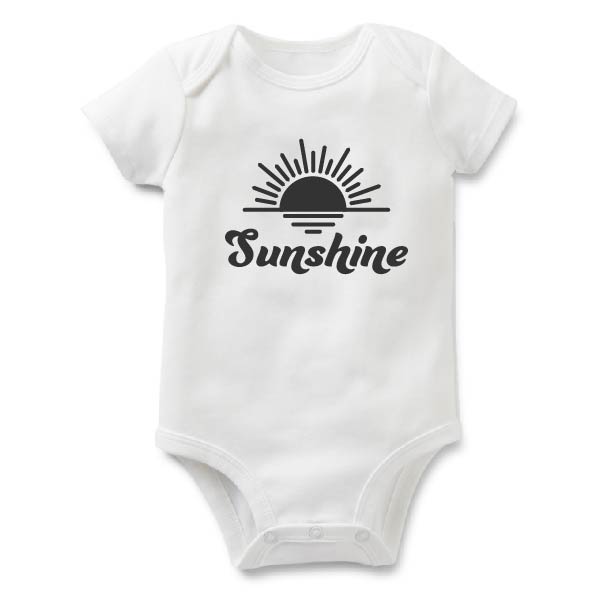 Sunshine | White Baby Bodysuit | Various Colours