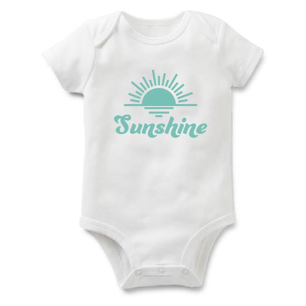 Sunshine | White Baby Bodysuit | Various Colours