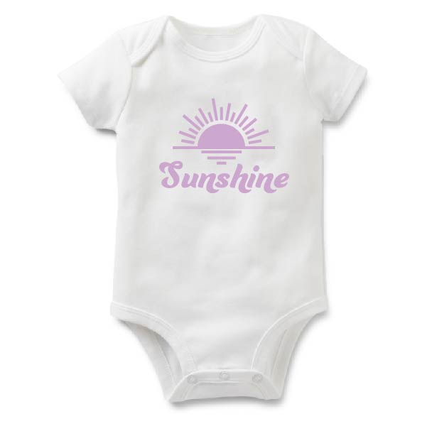 Sunshine | White Baby Bodysuit | Various Colours