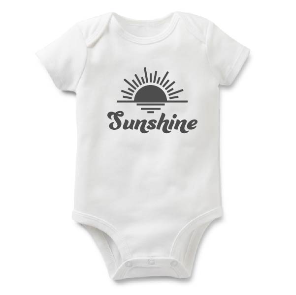 Sunshine | White Baby Bodysuit | Various Colours