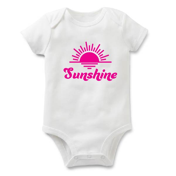 Sunshine | White Baby Bodysuit | Various Colours