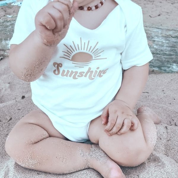 Sunshine | White Baby Bodysuit | Various Colours