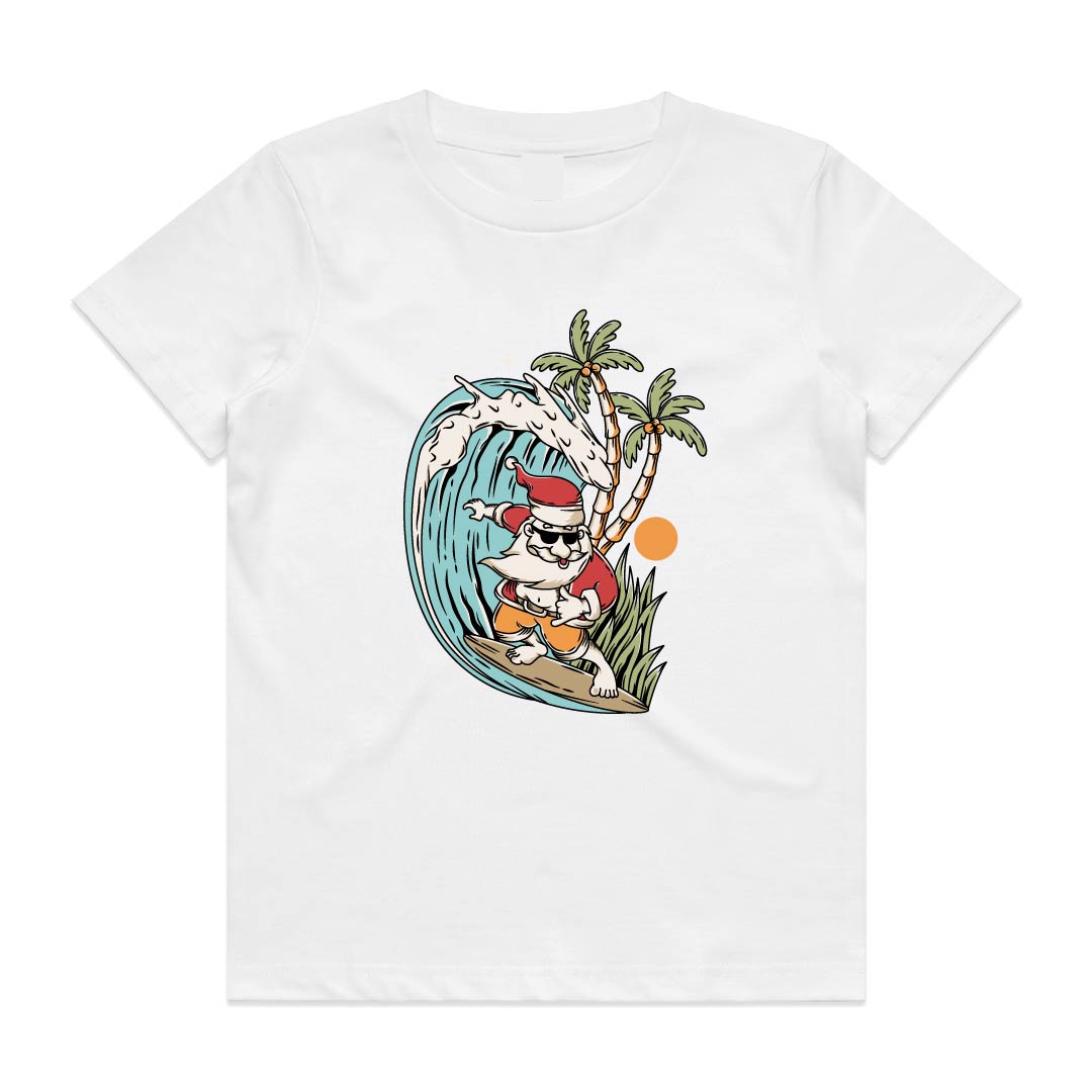 Surf Riding Santa