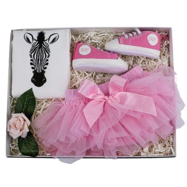 Tutu and Zebra Baby Girl Gift Box