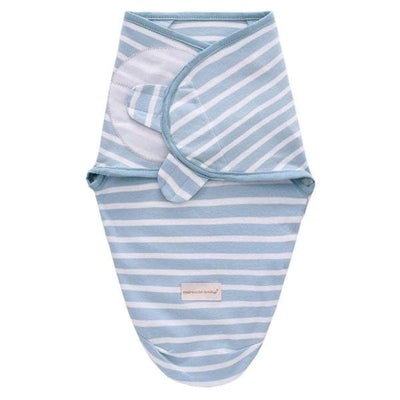 Blue and Grey Stripes Swaddle 2pk
