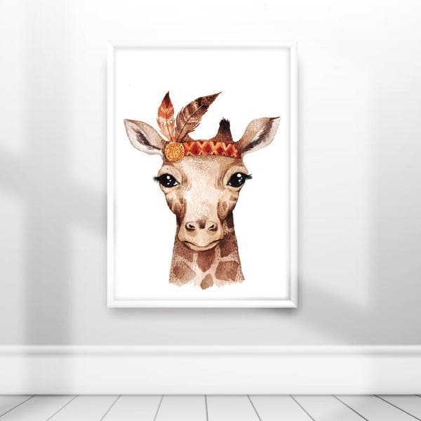 Boho Giraffe Wall Art
