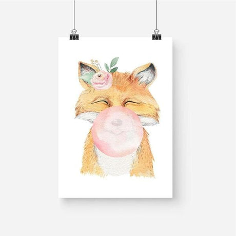 Bubbles Fox Wall Art