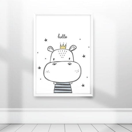 Cute Hippo Hello Nursery Wall Art. Birth Prints. Kids Wall Art. Bespoke Baby Gifts. Baby Gifts Australia. Online Gifts. Unique gifts australia. Kids prints. Newborn baby gifts. Kids wall art. . 