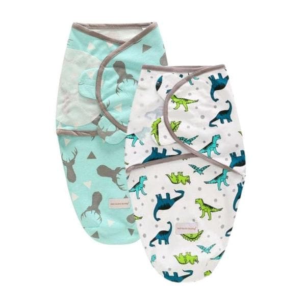 Deer Dinosaur Swaddle Wrap 2pk