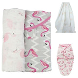 Flamingo Swaddle Wrap Set