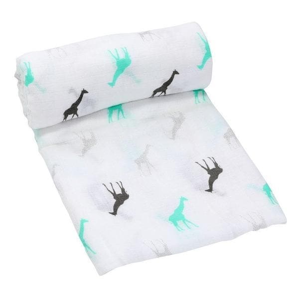 Giraffe Muslin Wrap. Bespoke Baby Gifts