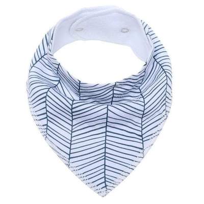 Bibs 4 Pk Herringbone Pink Butterfly Grey