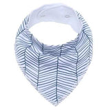 Bibs 4 Pk Herringbone Pink Butterfly Grey