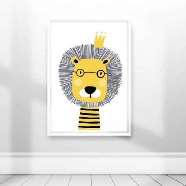 King of the Jungle Lion Nursery Wall Art. Kids Wall Art. Nursery prints. Bespoke Baby Gifts