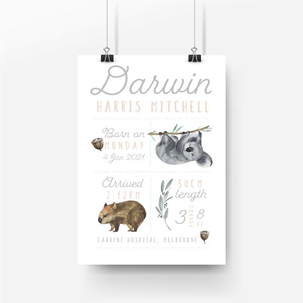 Personalised shop nursery print