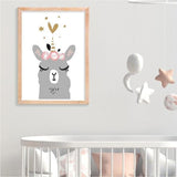 Lama no drama. Nursery prints and kids wall art. Bespoke Baby Gifts. gifts for girls. flower crown. online gifts. newborn gifts. Timber frame. 
