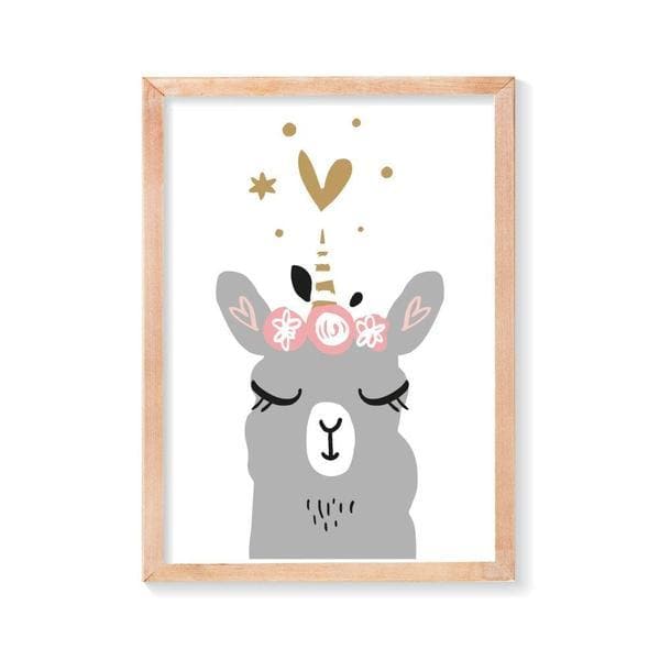 Lama no drama. Nursery prints and kids wall art. Bespoke Baby Gifts. gifts for girls. flower crown. online gifts. newborn gifts. 