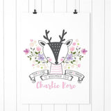 Little Deer Baby Birth Print