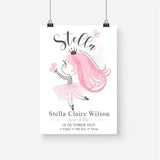 Little Princess Personalised Birth Print