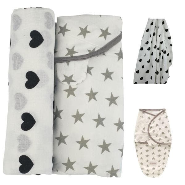 Love Stars Swaddle Wrap Set