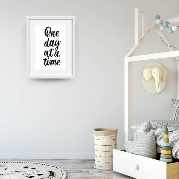 One Day at a Time - Baby Shower Gifts | Personalised Baby Gifts | Nappy Cakes. bespoke baby gifts. nursery wall art. monochrome wall art.