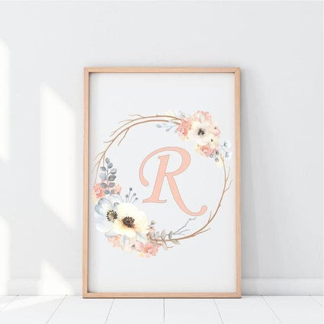 Personalised Letter in Floral Crown
