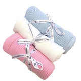 Pink Cotton Crochet Blanket. Newborn Baby Blankets. Bespoke Baby Gifts