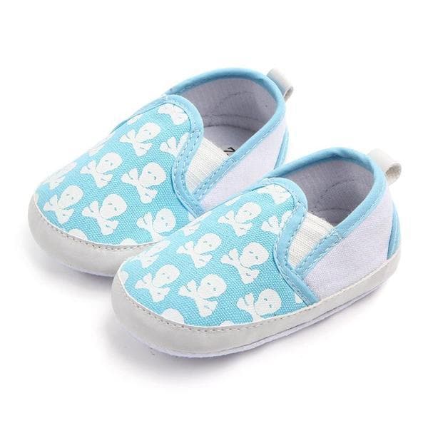 Skull Slip Ons - Blue