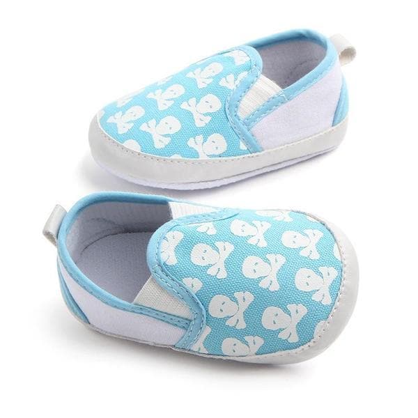 Skull Slip Ons - Blue