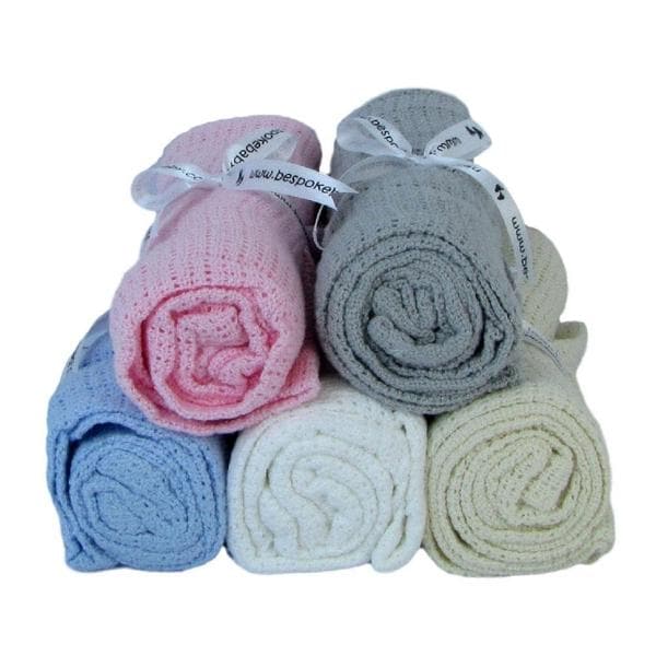 White Cotton Crochet Blanket