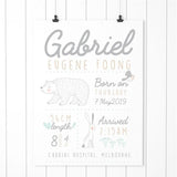 Woodland Personalised Birth Print